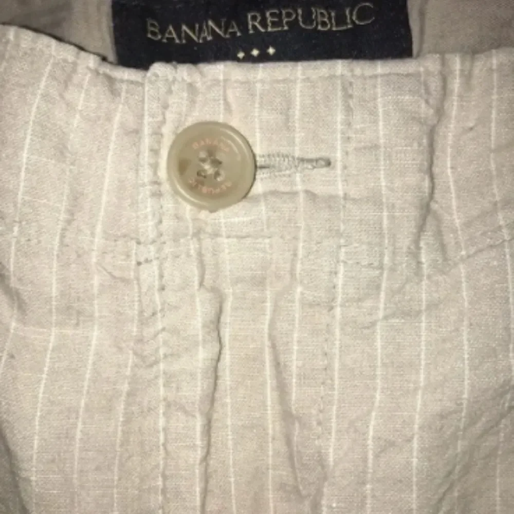 Banana Republic Tan Khaki Striped Shorts